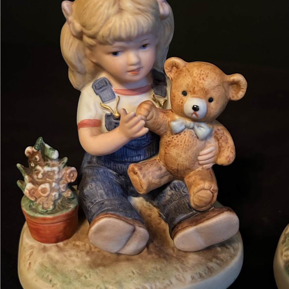 Denim Days Figurine #1504 After Chores By Homco 1985  Home Interiors - Picture 6 of 10